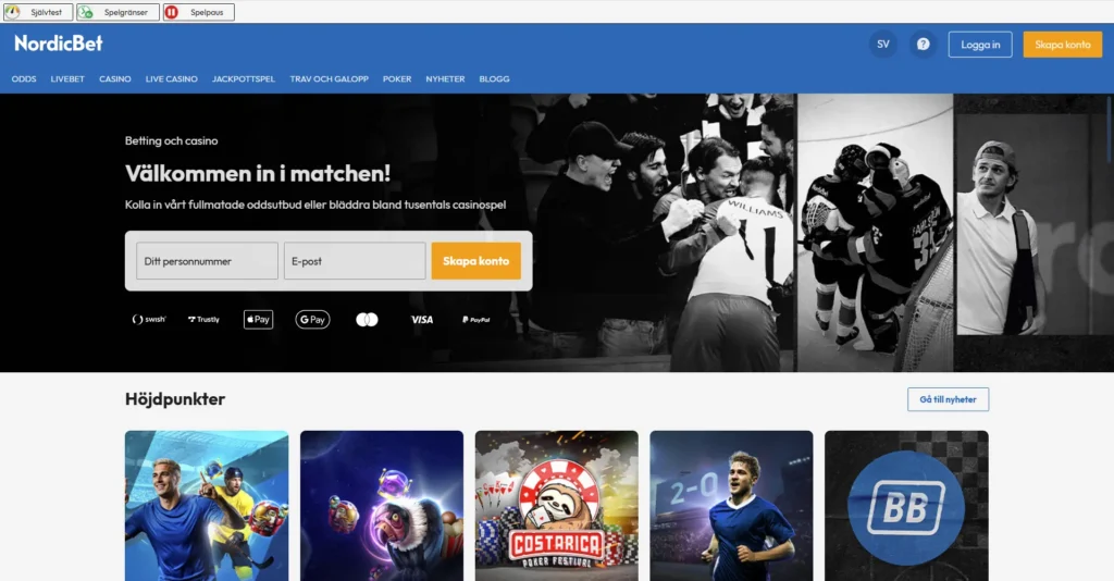 nordicbet screenshot