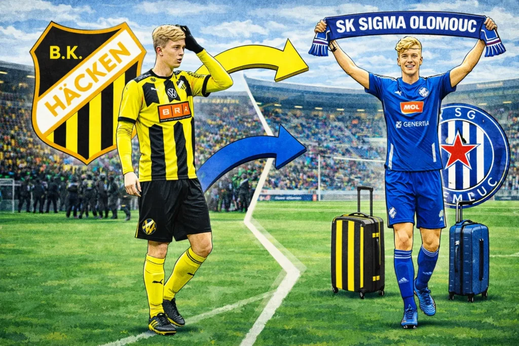 Isak Brusberg från BK Häcken till SK Sigma Olomouc