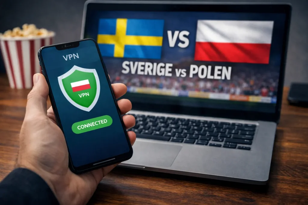 Streama fotboll gratis med VPN Sverige Polen