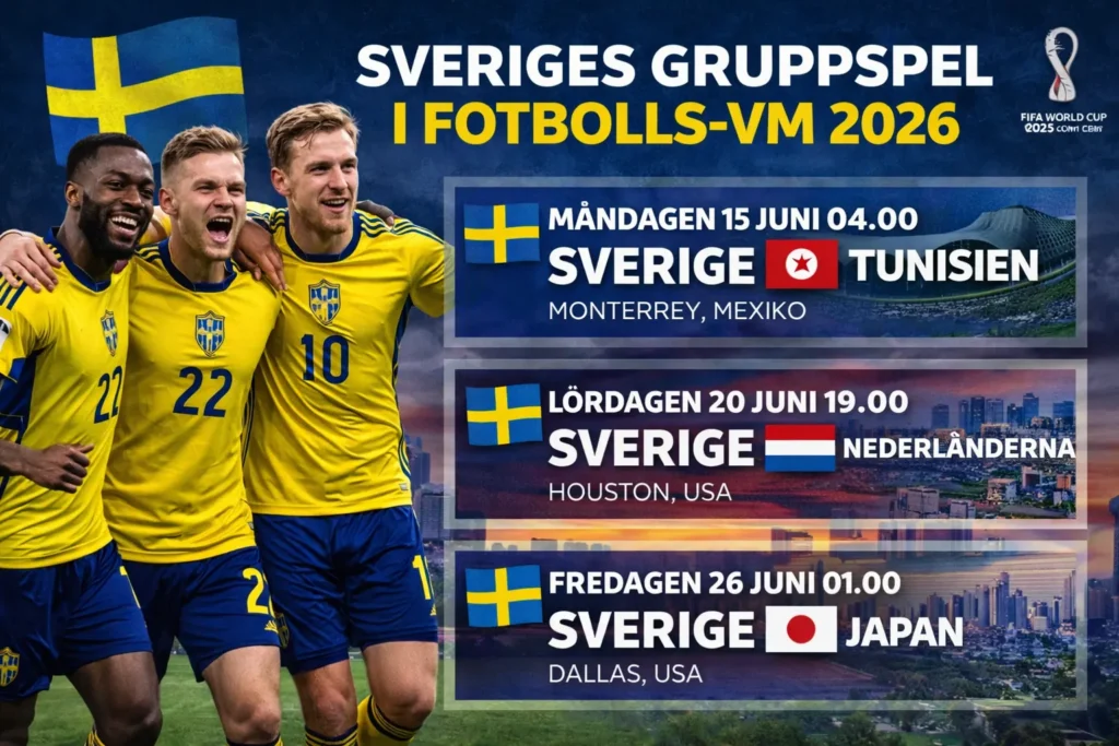 Sveriges gruppspel i fotbolls-VM 2026
