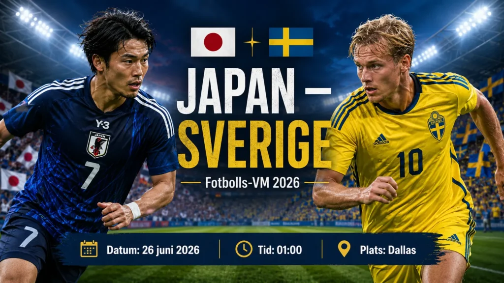Japan-Sverige fotbolls-VM 2026