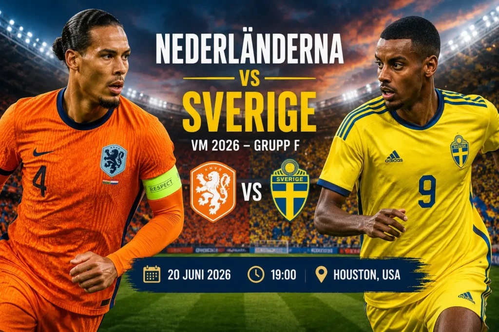 Nederländerna-Sverige fotbolls-VM 2026