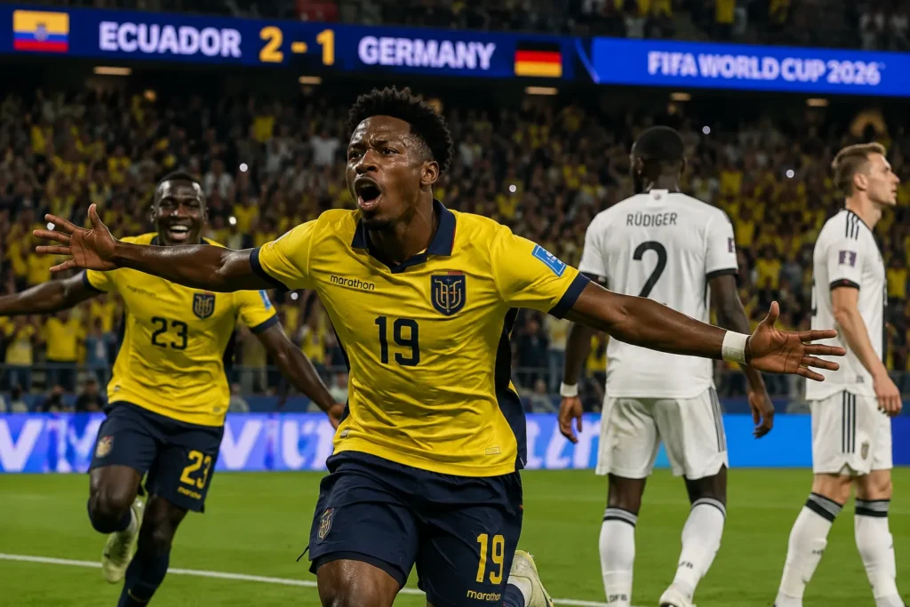 Ecuador mot Tyskland i fotbolls-VM 2026