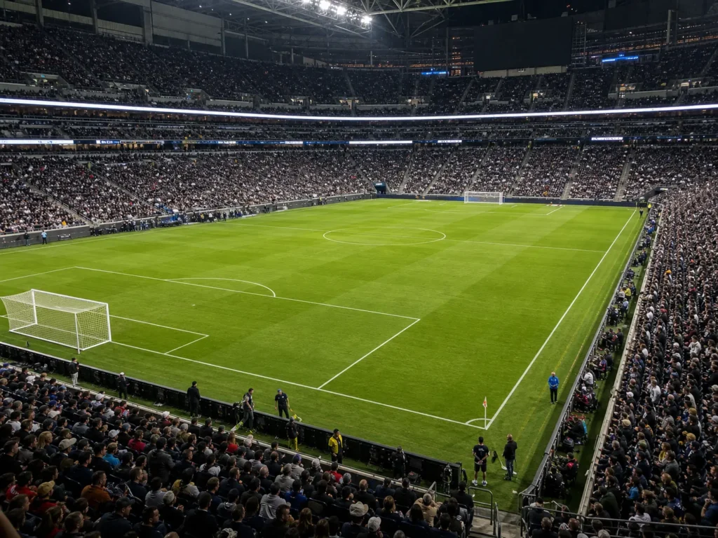 Fotbollsplan på amerikanska arenor