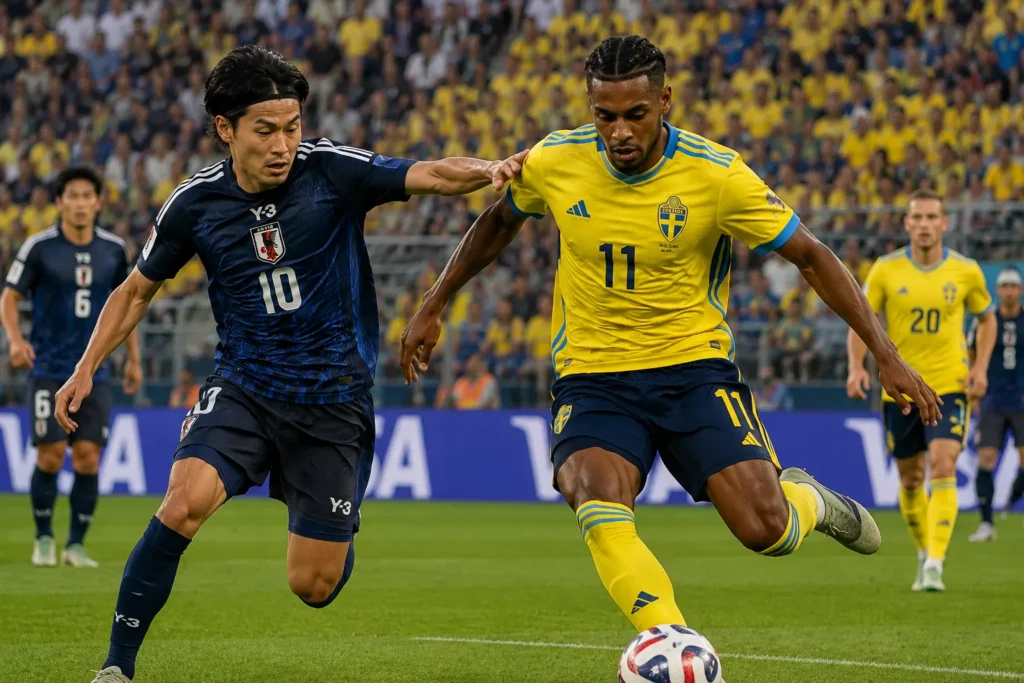 Japan mot Sverige i fotbolls-VM 2026