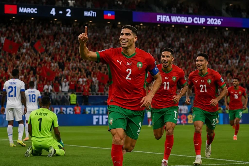 Marocko mot Haiti i fotbolls-VM 2026