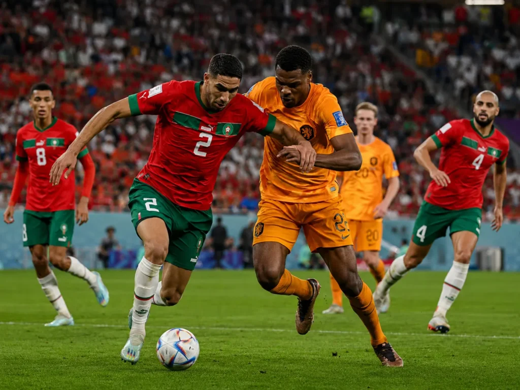 Nederländerna mot Marocko i fotbolls-VM 2026