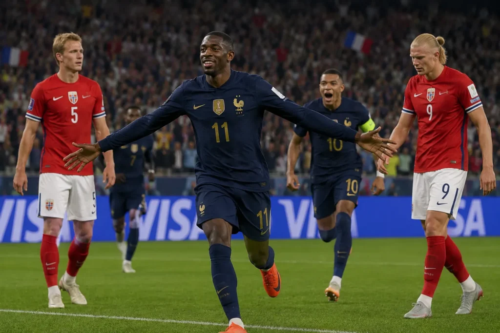 Norge mot Frankrike i fotbolls-VM 2026