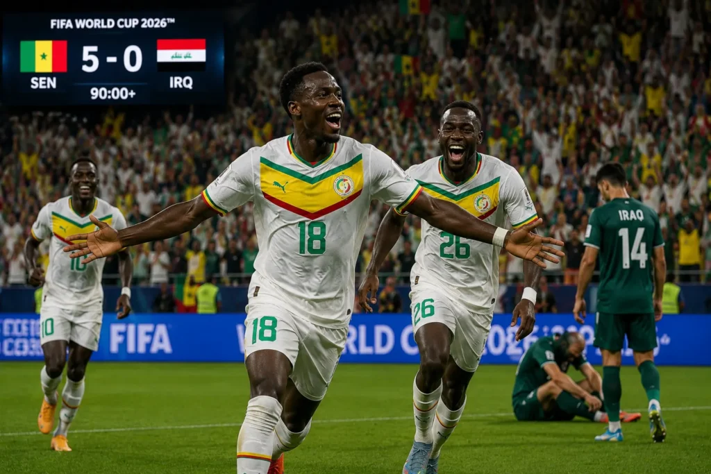 Senegal mot Irak i fotbolls-VM 2026