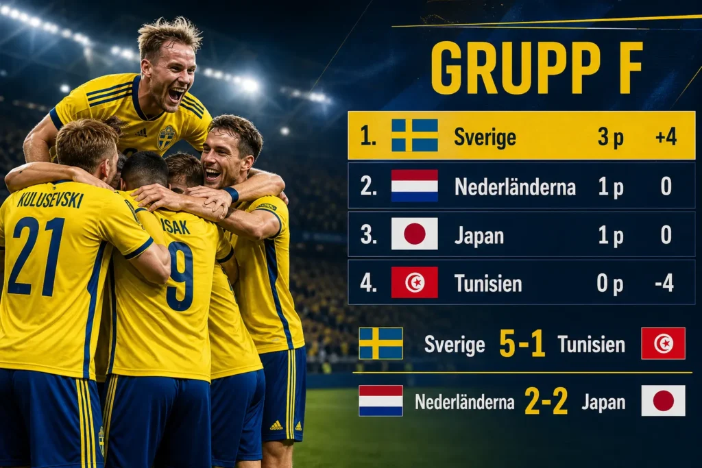 Sverige efter första matchen i fotbolls-VM 2026