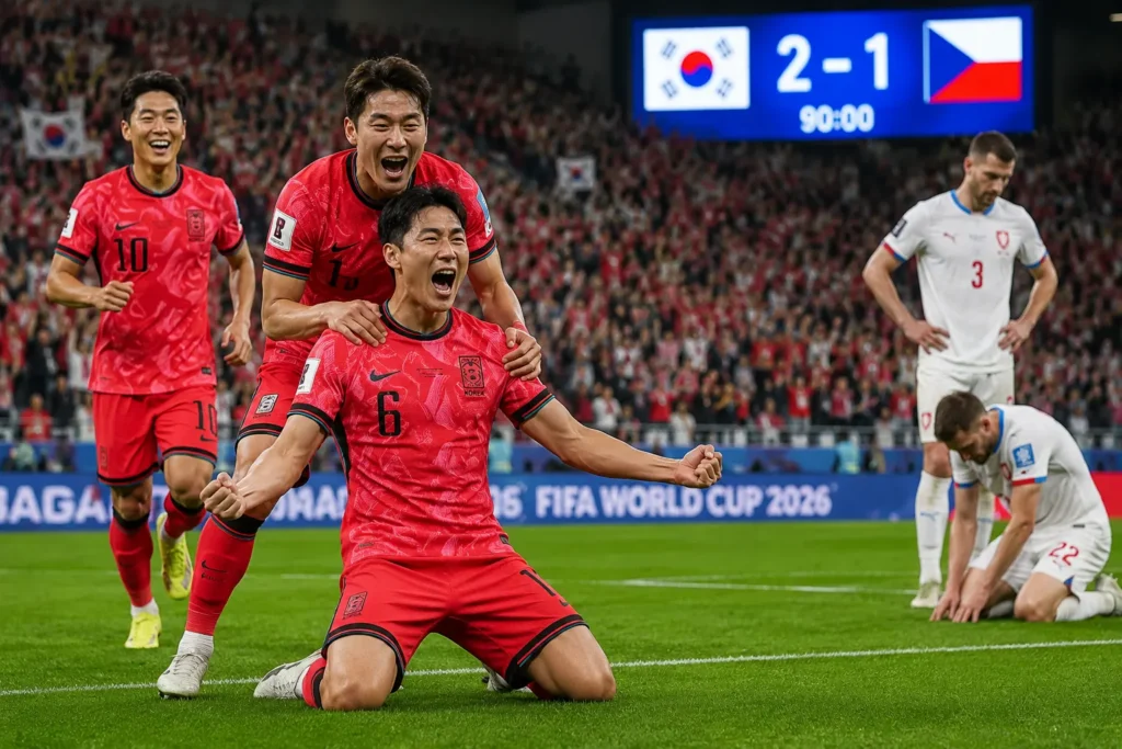 Sydkorea-Tjeckien fotbolls-vm 2026 gruppspel