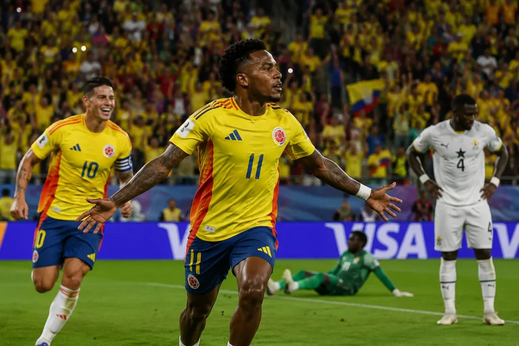 Colombia mot Ghana i fotbolls-VM 2026